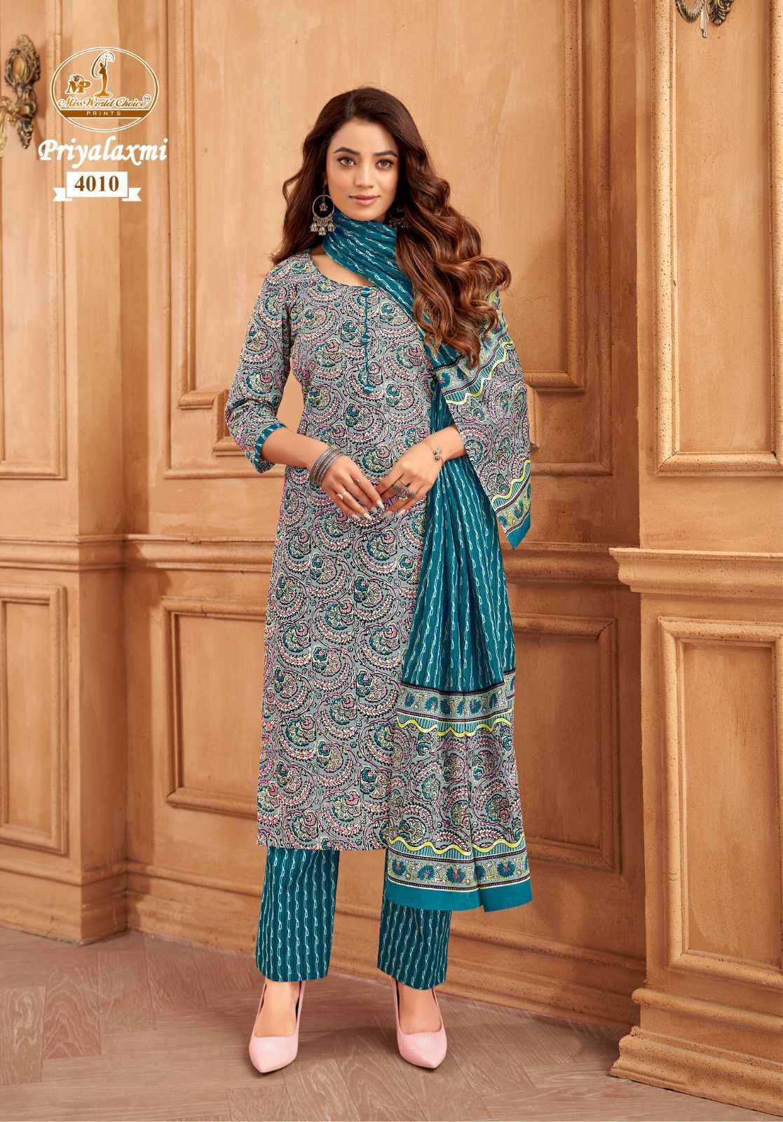 Miss World Choice Priyalaxmi Vol 4 Cotton Dress Material 10 pcs Catalogue