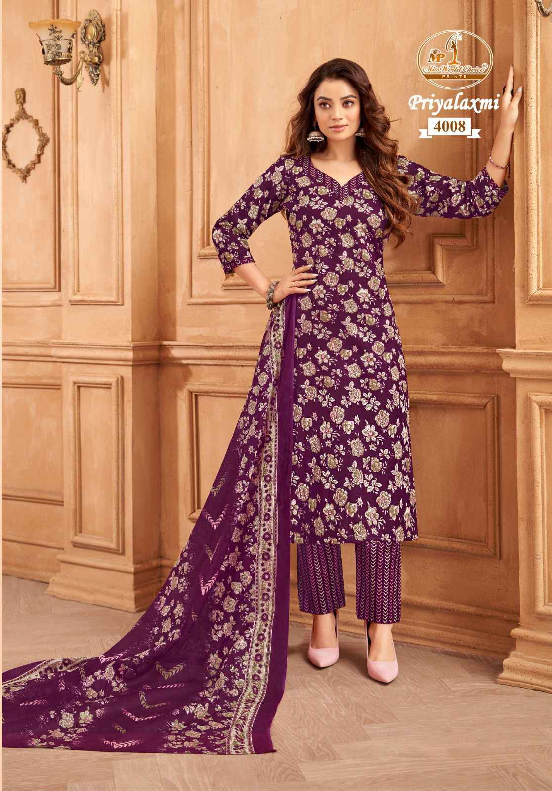 Miss World Choice Priyalaxmi Vol 4 Cotton Dress Material 10 pcs Catalogue