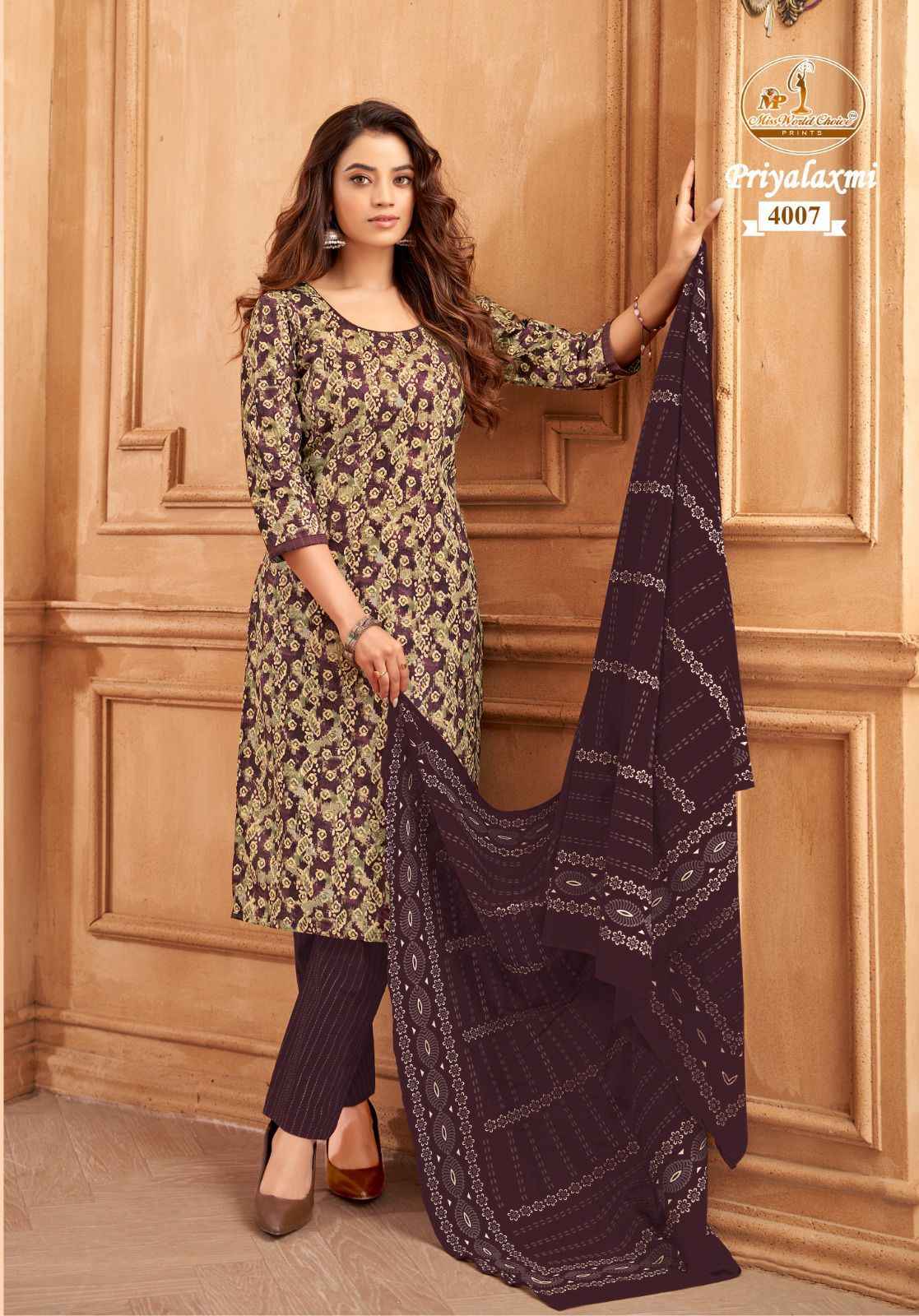 Miss World Choice Priyalaxmi Vol 4 Cotton Dress Material 10 pcs Catalogue