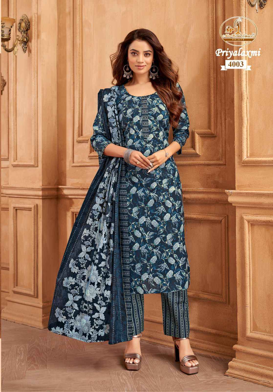 Miss World Choice Priyalaxmi Vol 4 Cotton Dress Material 10 pcs Catalogue