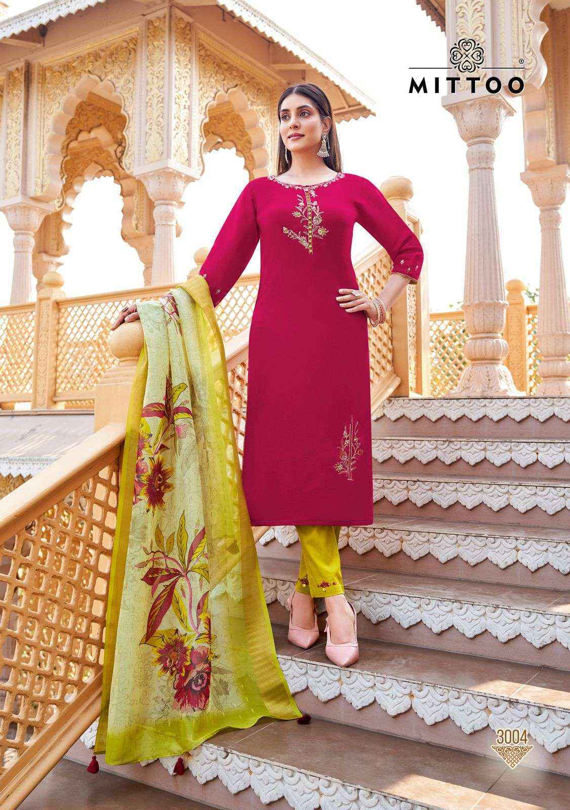 Mittoo Ayushi Viscose Silk Kurti Combo 6 pcs Catalogue