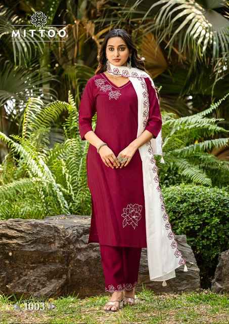 Mittoo Elite Viscose Silk Kurti Combo 6 pcs Catalogue