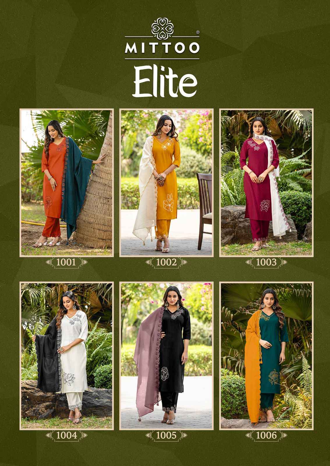 Mittoo Elite Viscose Silk Kurti Combo 6 pcs Catalogue