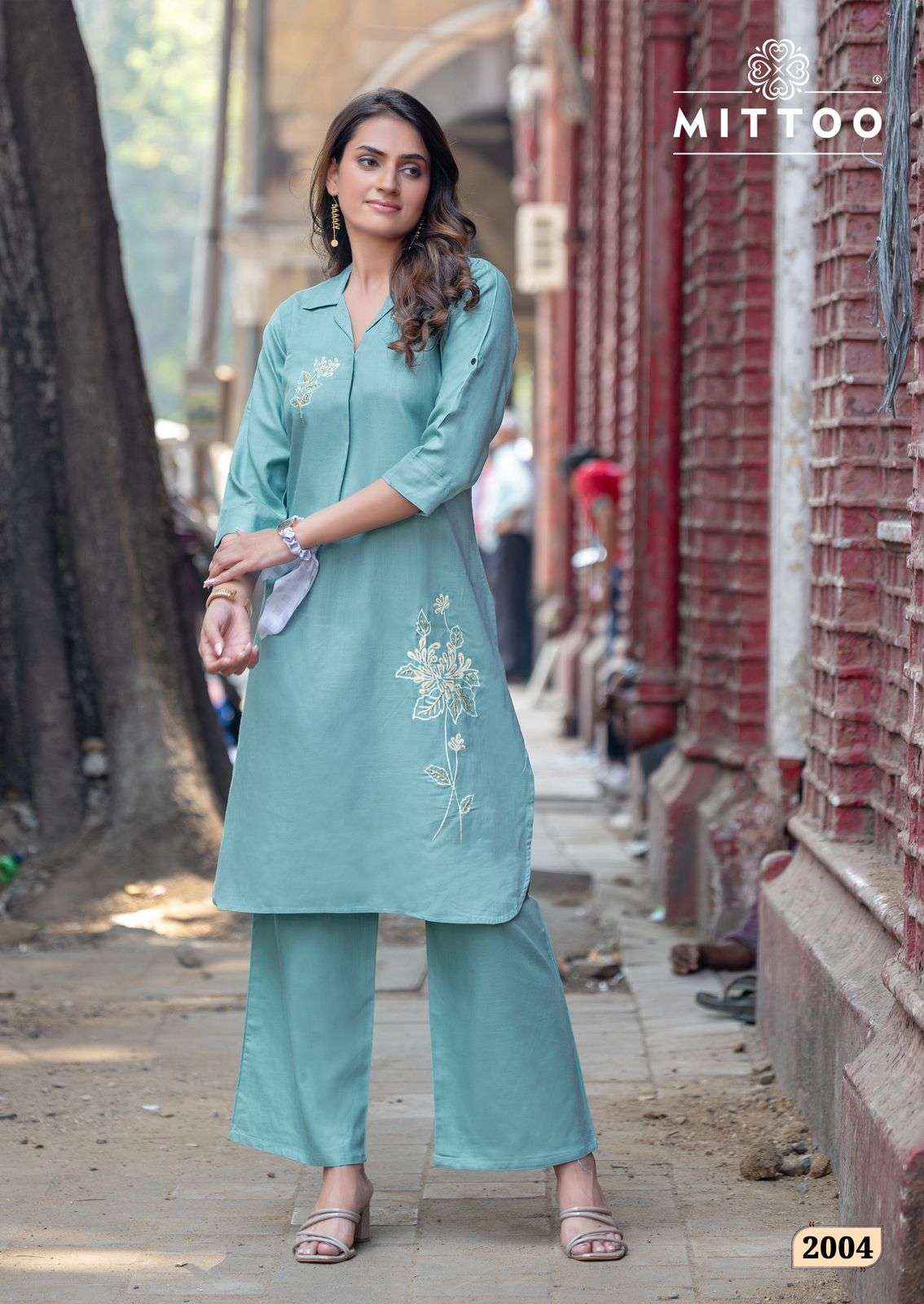 Mittoo Eshani Rayon Co Ord Set 6 pcs Catalogue