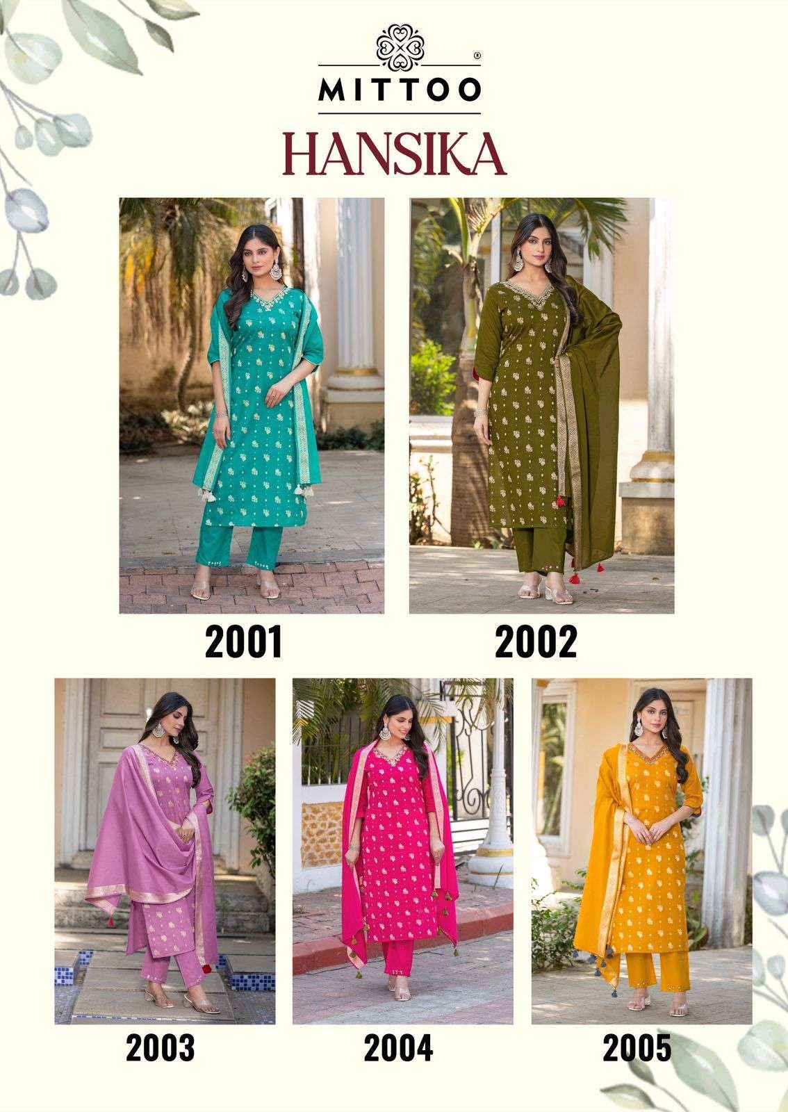 Mittoo Hansika Cotton Jacquard Kurti Combo 5 pcs Catalogue