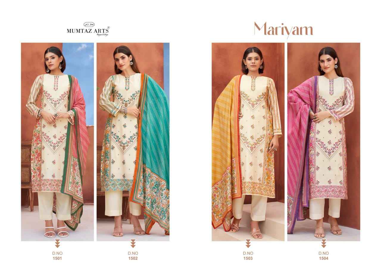 Mumtaz Arts Mariyam Viscose Rayon Dress Material 4 pcs Catalogue