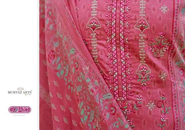 Mumtaz Arts Rose Jam Satin Dress Material 6 pcs Catalogue