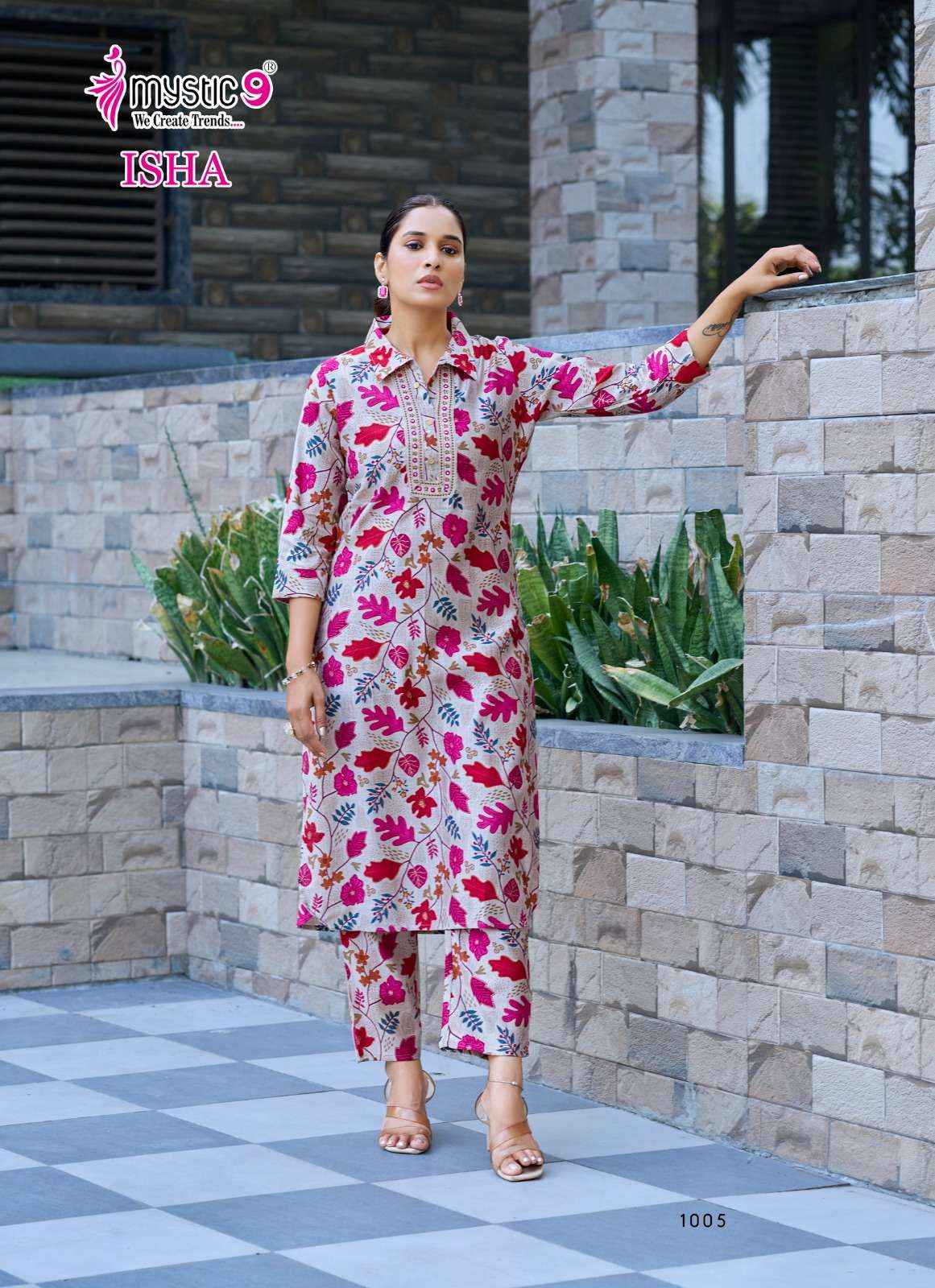Mystic 9 Isha Vol 1 Fancy Co Ord Set 8 pcs Catalogue