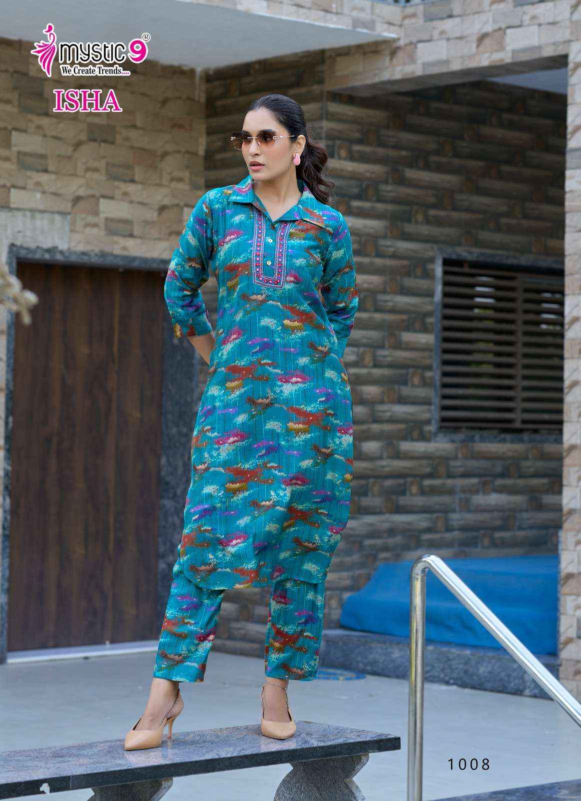 Mystic 9 Isha Vol 1 Fancy Co Ord Set 8 pcs Catalogue