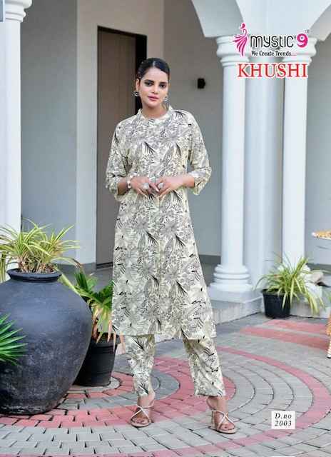 Mystic 9 Khushi Vol 2 Viscouse Kurti With Bottom 8 pcs Catalogue