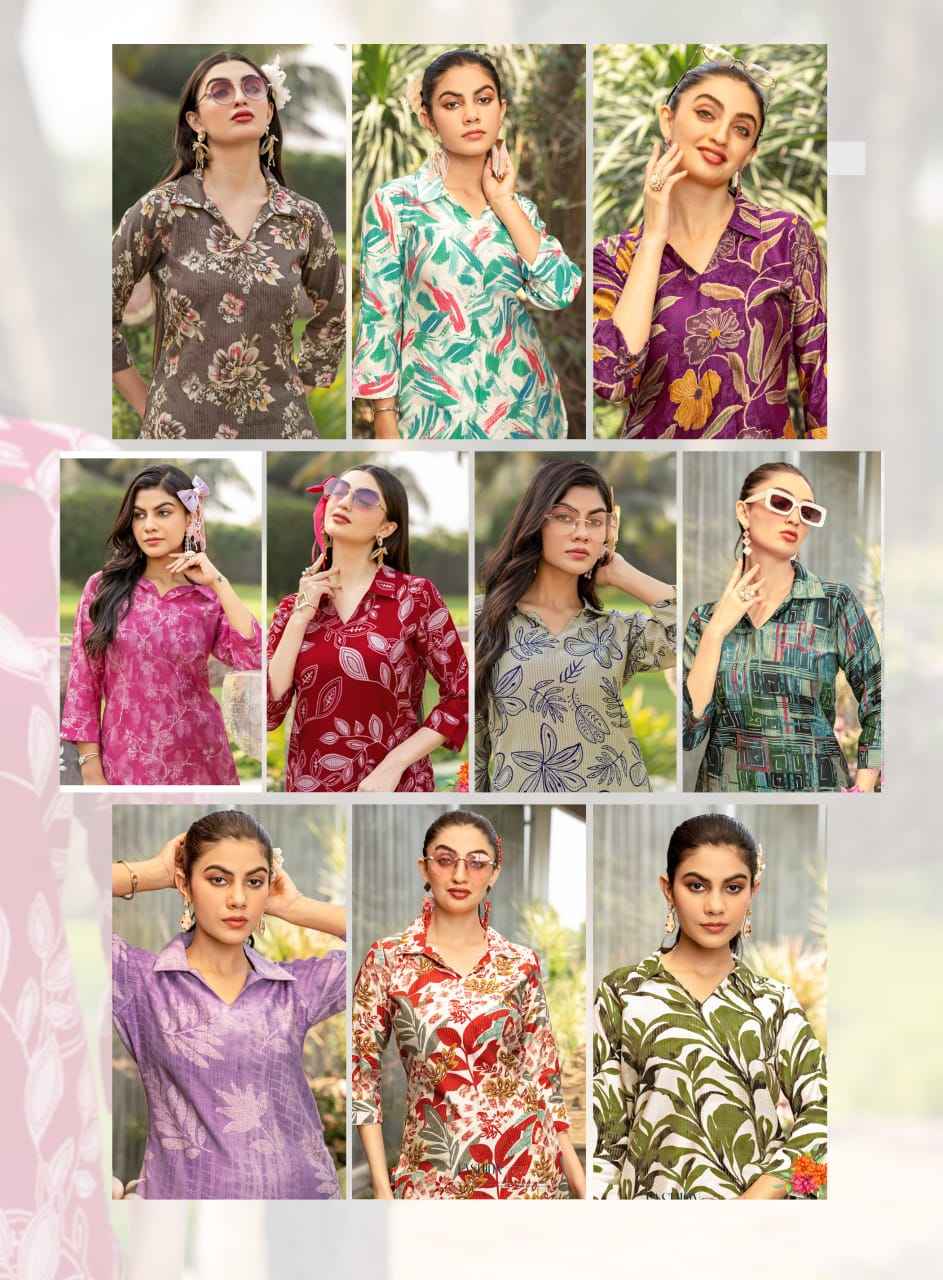 Mystic 9 Priya Vol 1 Viscouse Rayon Co Ord Set 10 pcs Catalogue