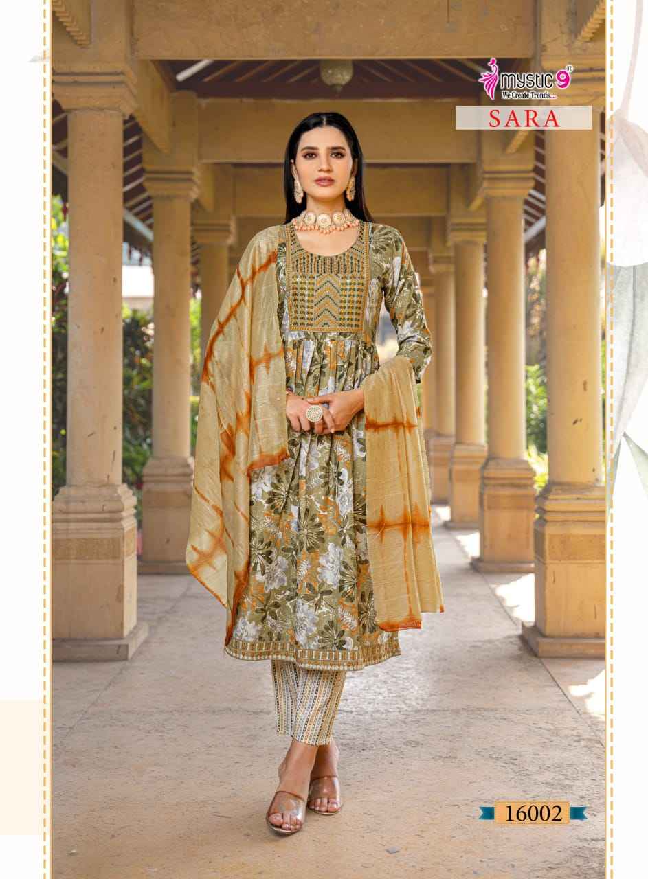 Mystic 9 Sara Vol 16 Rayon Kurti With Bottom 8 pcs Catalogue
