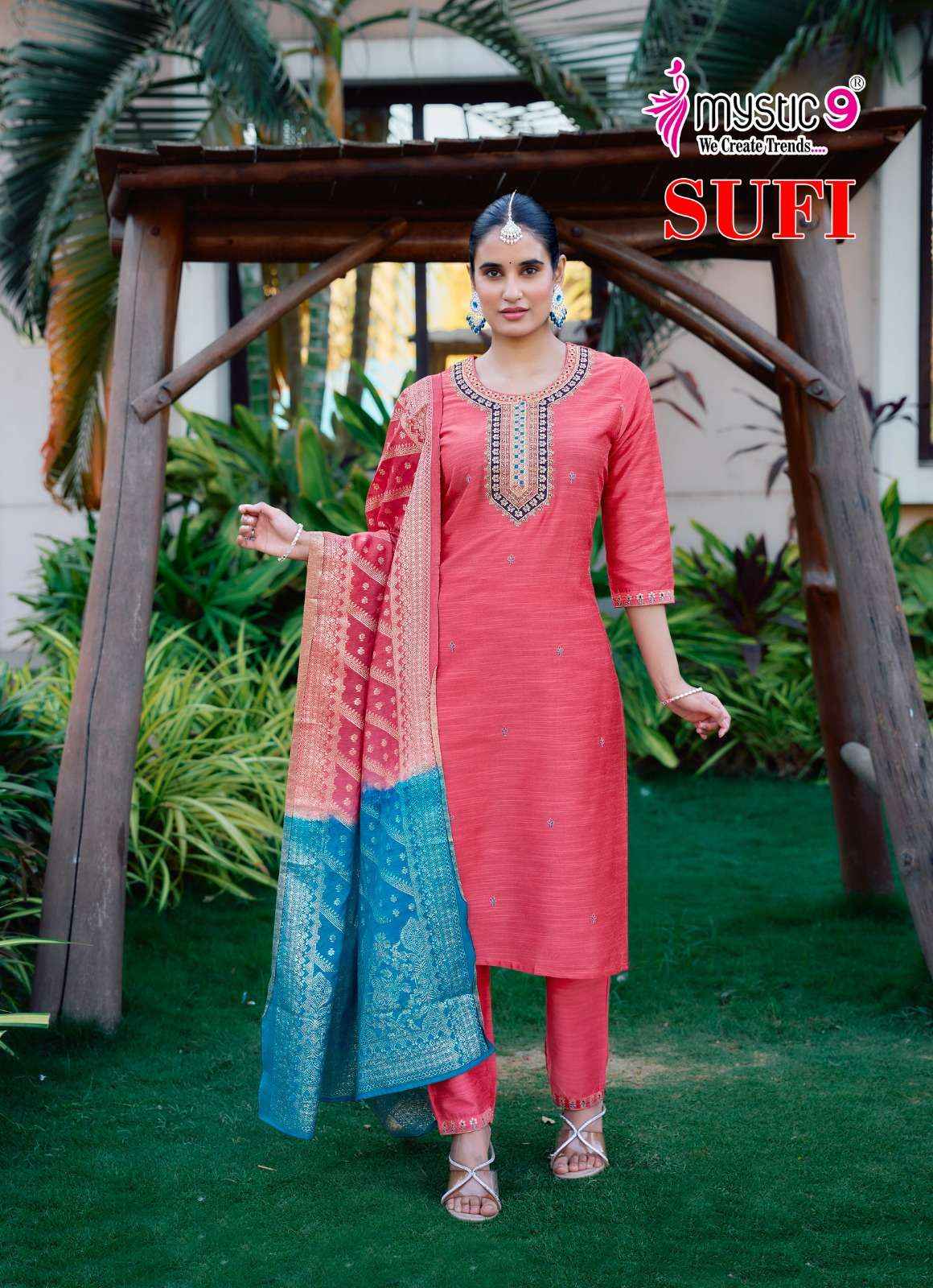 Mystic 9 Sufi Vol 1 Banglori Silk Kurti Combo 8 pcs Catalogue