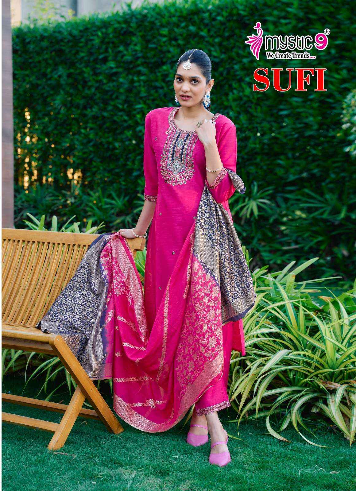 Mystic 9 Sufi Vol 1 Banglori Silk Kurti Combo 8 pcs Catalogue