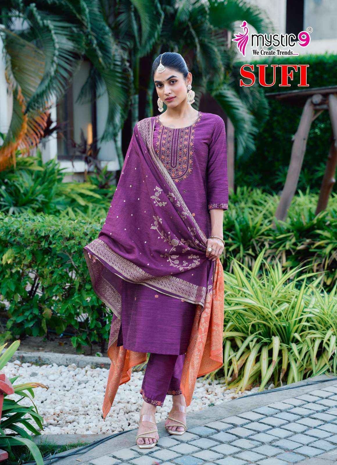 Mystic 9 Sufi Vol 1 Banglori Silk Kurti Combo 8 pcs Catalogue