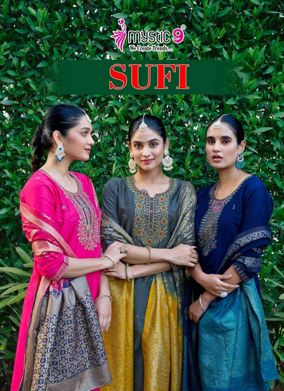 Mystic 9 Sufi Vol 1 Banglori Silk Kurti Combo 8 pcs Catalogue