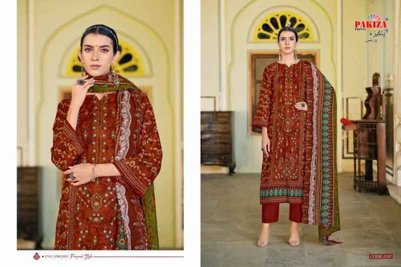 Pakiza Prints Khusboo Vol 57 Lawn Dress Material 10 pcs Catalogue