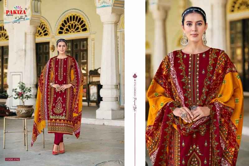 Pakiza Prints Khusboo Vol 57 Lawn Dress Material 10 pcs Catalogue