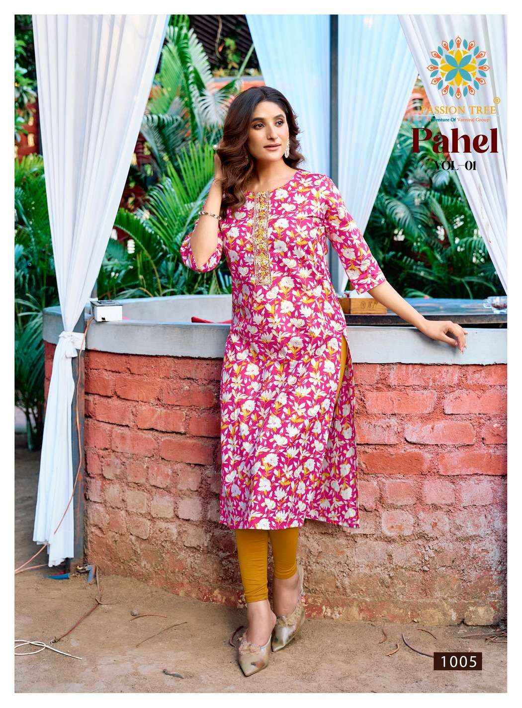 Passion Tree Pahel Vol 1 Cotton Kurti 7 pcs Catalogue