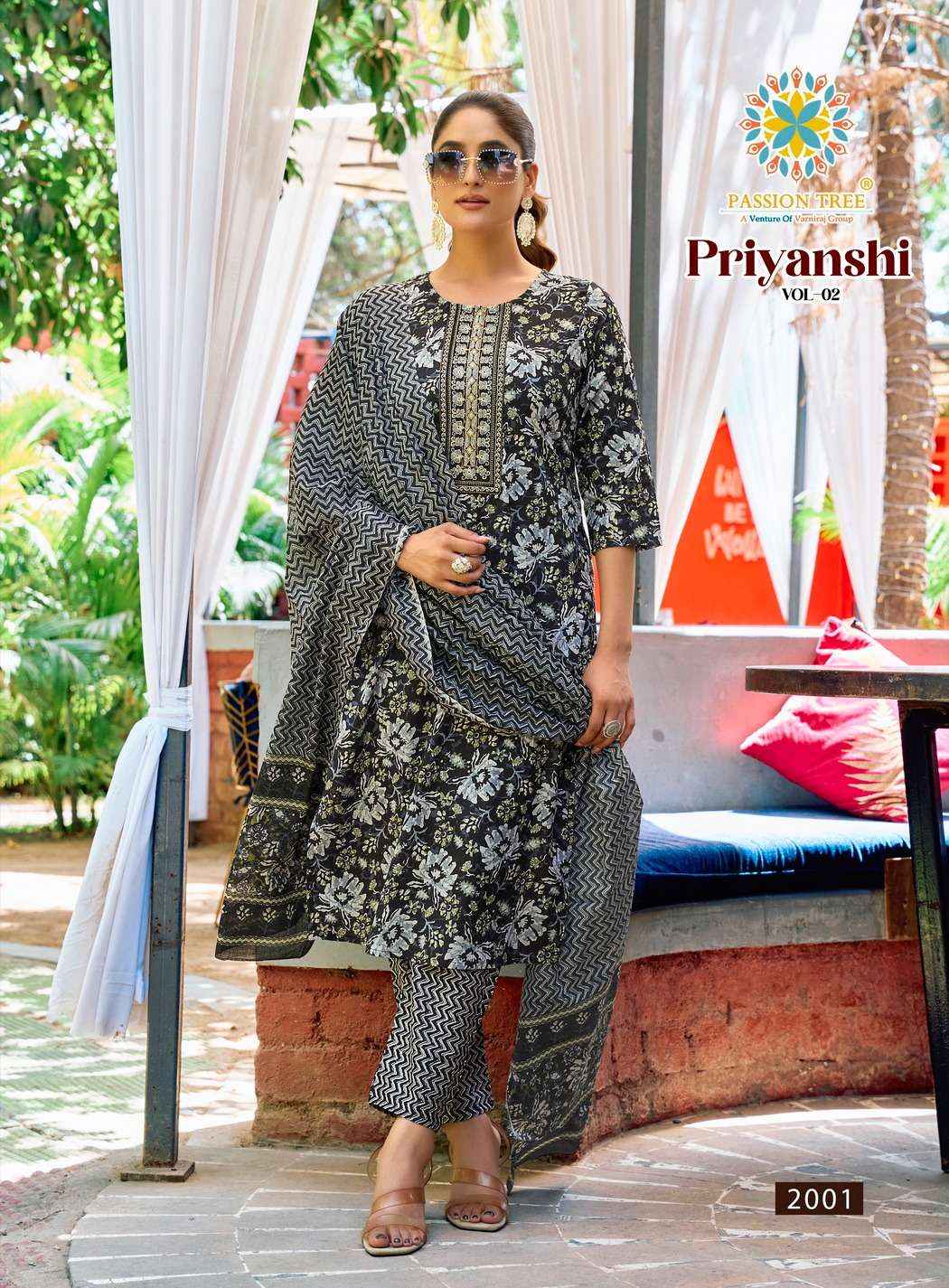 Passion Tree Priyanshi Vol 2 Cotton Kurti Combo 8 pcs Catalogue
