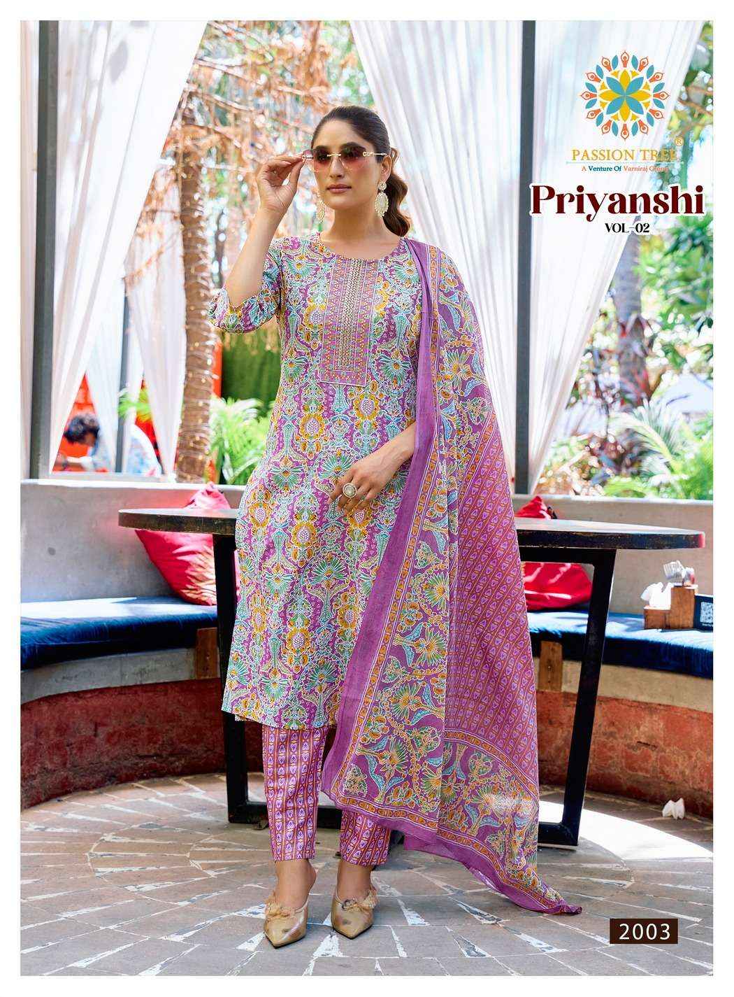 Passion Tree Priyanshi Vol 2 Cotton Kurti Combo 8 pcs Catalogue