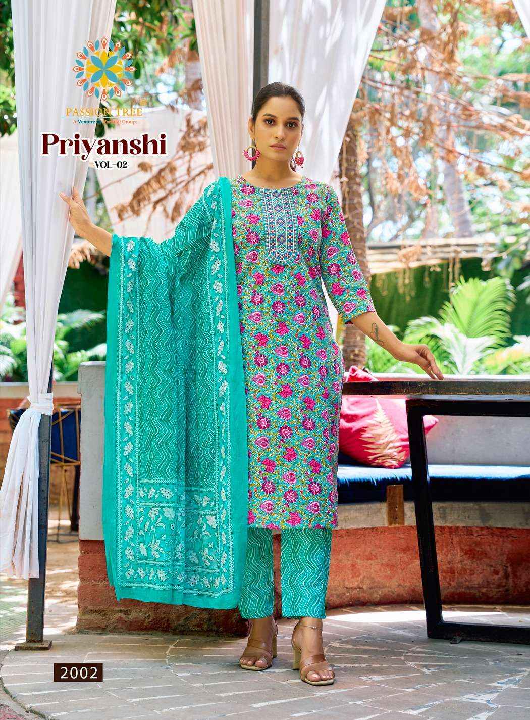 Passion Tree Priyanshi Vol 2 Cotton Kurti Combo 8 pcs Catalogue