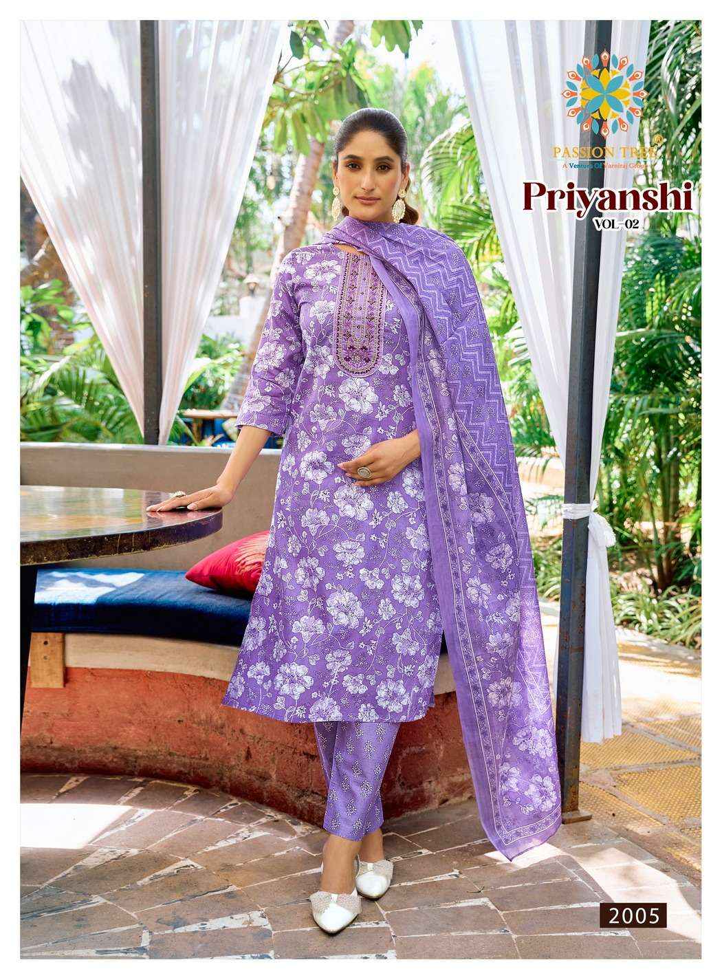Passion Tree Priyanshi Vol 2 Cotton Kurti Combo 8 pcs Catalogue