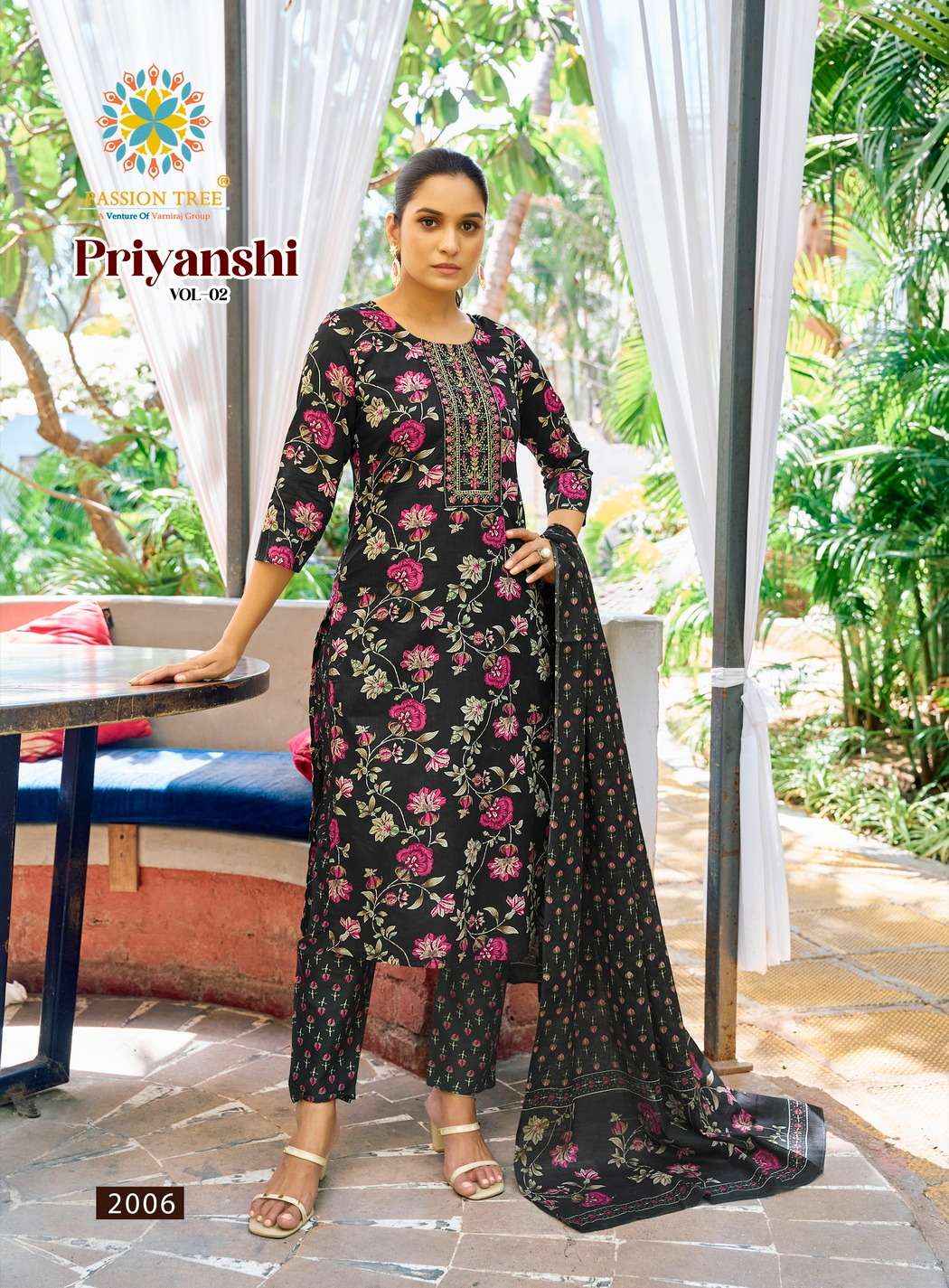Passion Tree Priyanshi Vol 2 Cotton Kurti Combo 8 pcs Catalogue