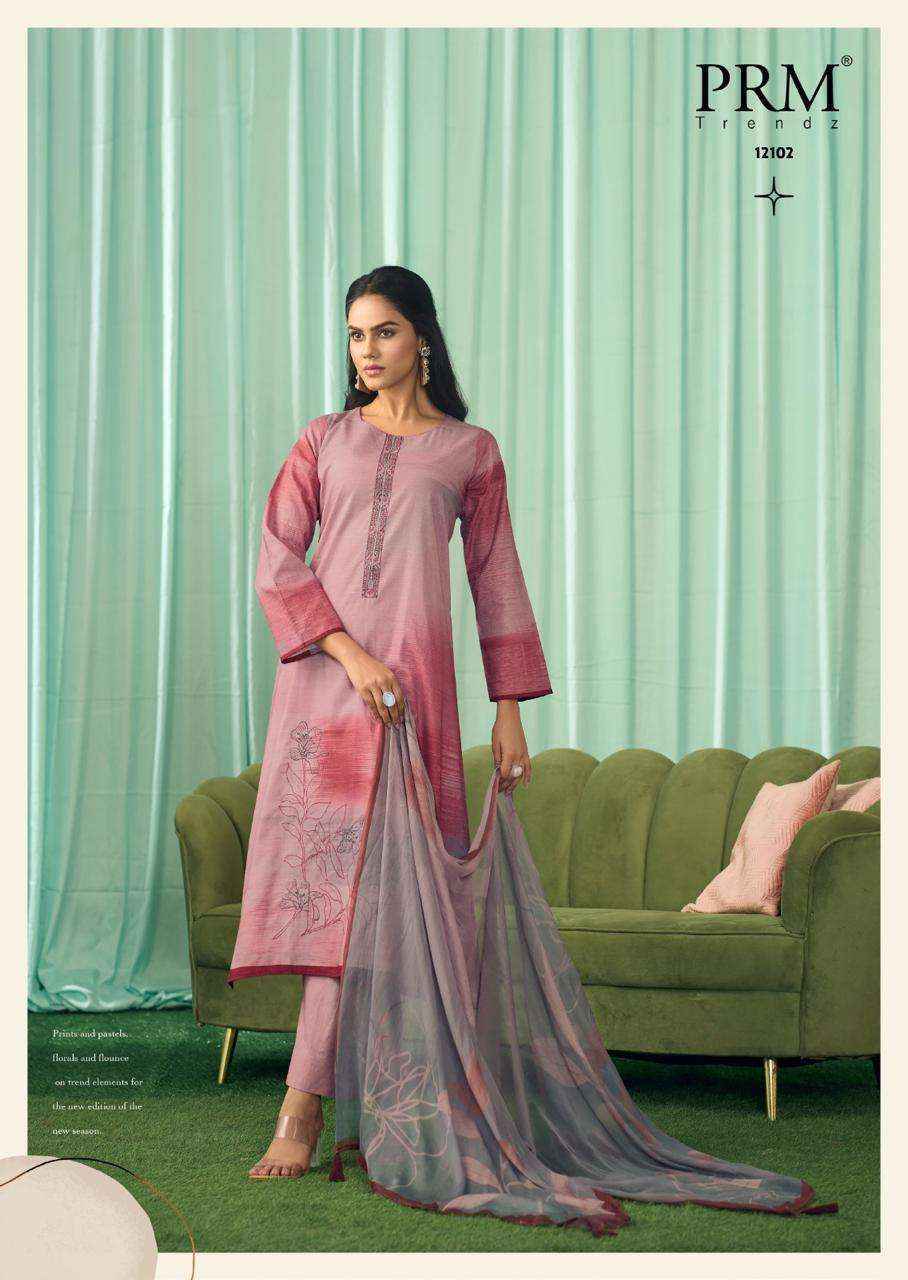 Prm Trendz Vanilla Cotton Dress Material 6 pcs Catalogue