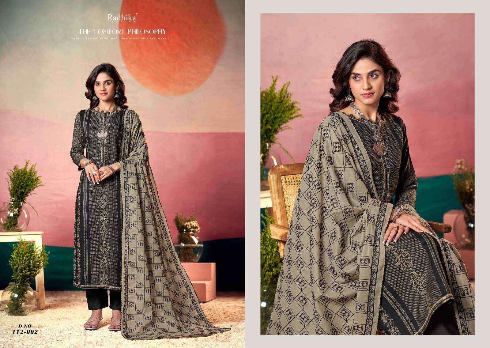 Radhika Fashion Azara Black Berry Vol 17 Cotton Dress Material 4 pcs Catalogue