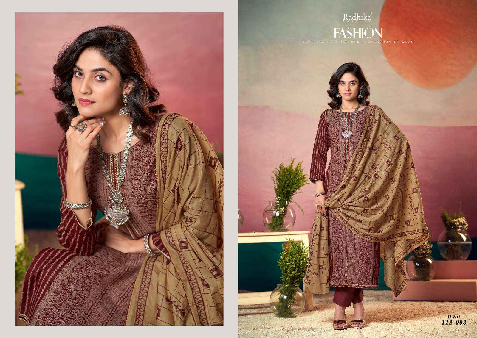 Radhika Fashion Azara Black Berry Vol 17 Cotton Dress Material 4 pcs Catalogue