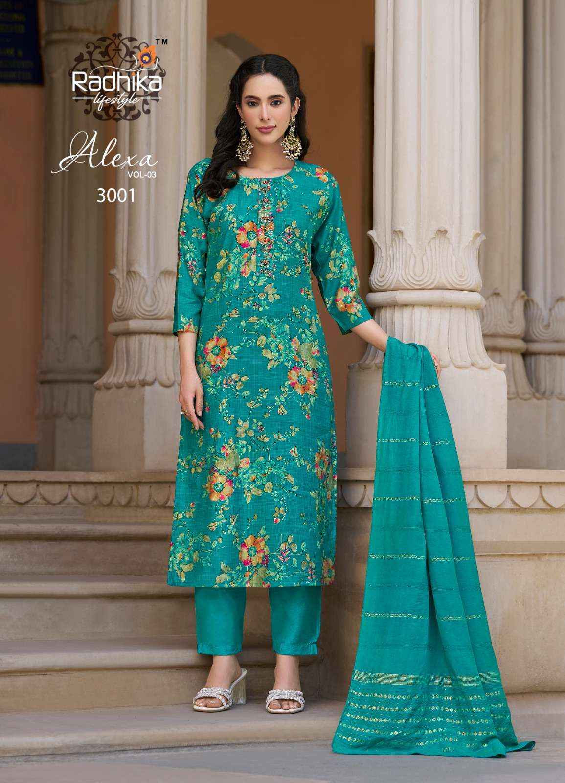 Radhika Lifestyle Alexa Vol 3 Silk Kurti Combo 6 pcs Catalogue