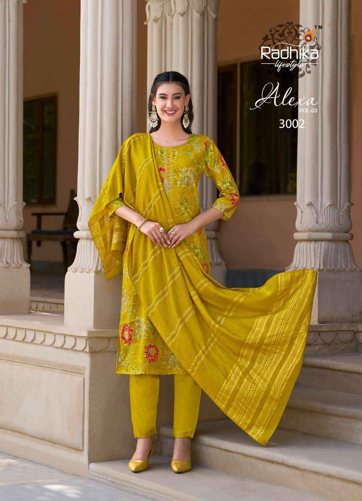 Radhika Lifestyle Alexa Vol 3 Silk Kurti Combo 6 pcs Catalogue