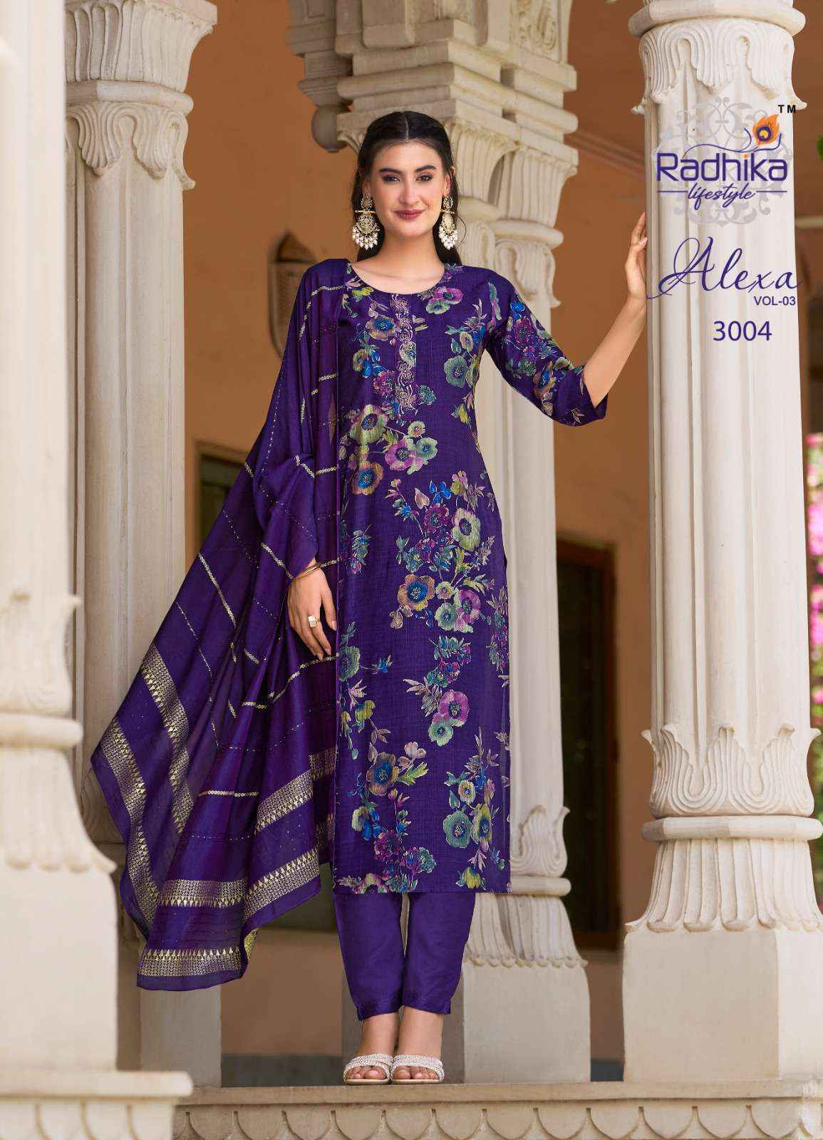 Radhika Lifestyle Alexa Vol 3 Silk Kurti Combo 6 pcs Catalogue