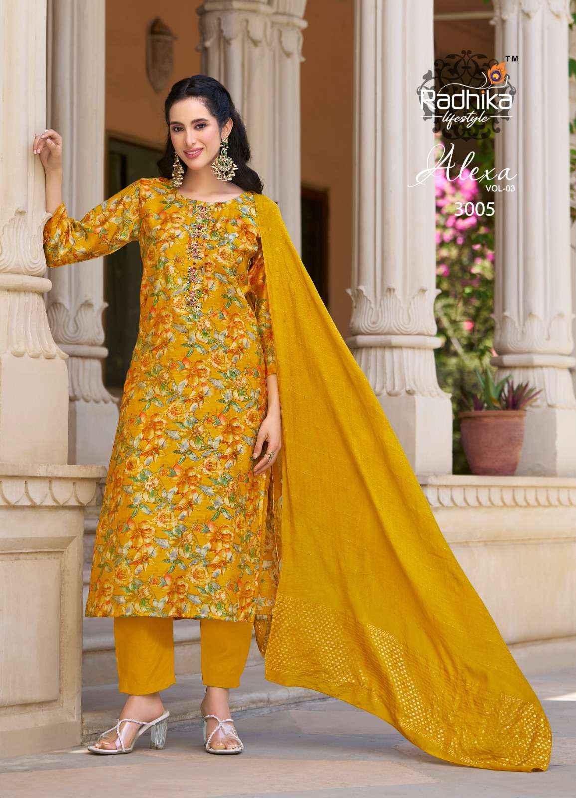 Radhika Lifestyle Alexa Vol 3 Silk Kurti Combo 6 pcs Catalogue