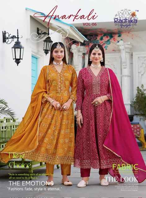 Radhika Lifestyle Anarkali Vol 6 Rayon Kurti Combo 7 Pc Catalog
