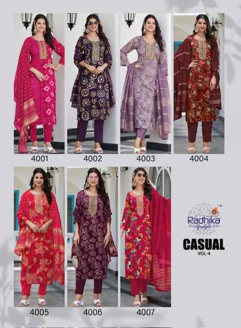 Radhika Lifestyle Casual Vol 4 Rayon Kurti Combo 6 pcs Catalogue
