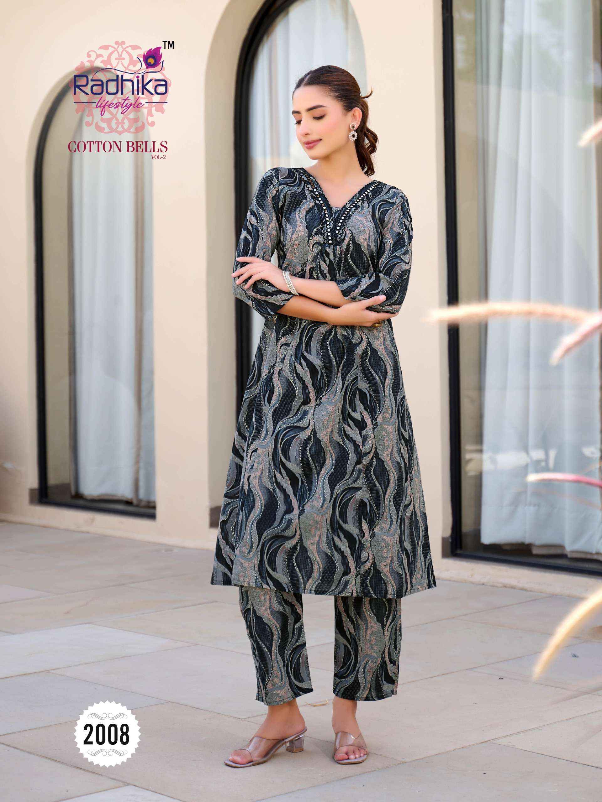 Radhika Lifestyle Cotton Bells Vol 2 Cotton Kurti With Plazzo 8 pcs Catalogue