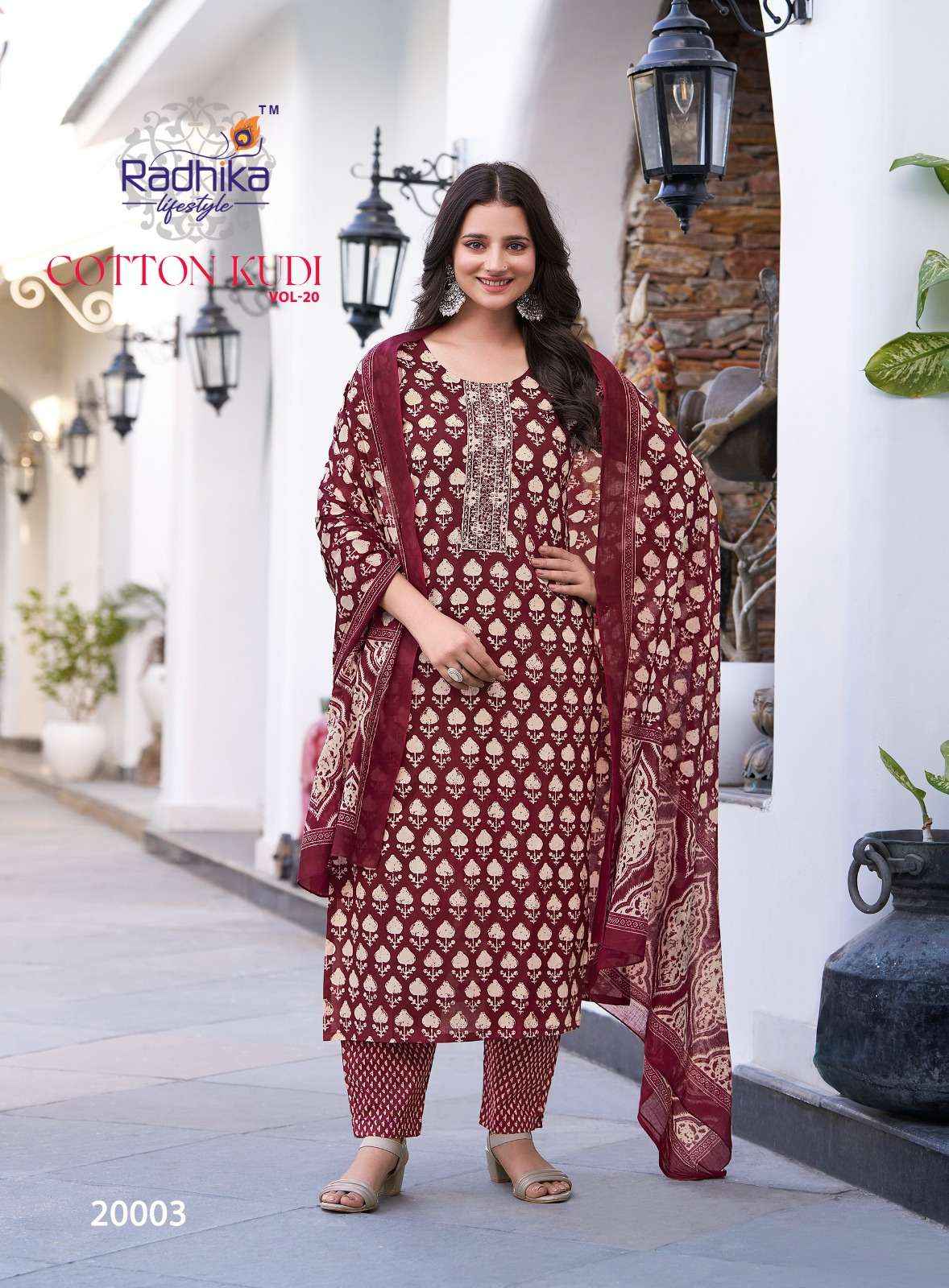 Radhika Lifestyle Cotton Kudi Vol 20 Cotton Kurti Combo 8 pcs Catalogue