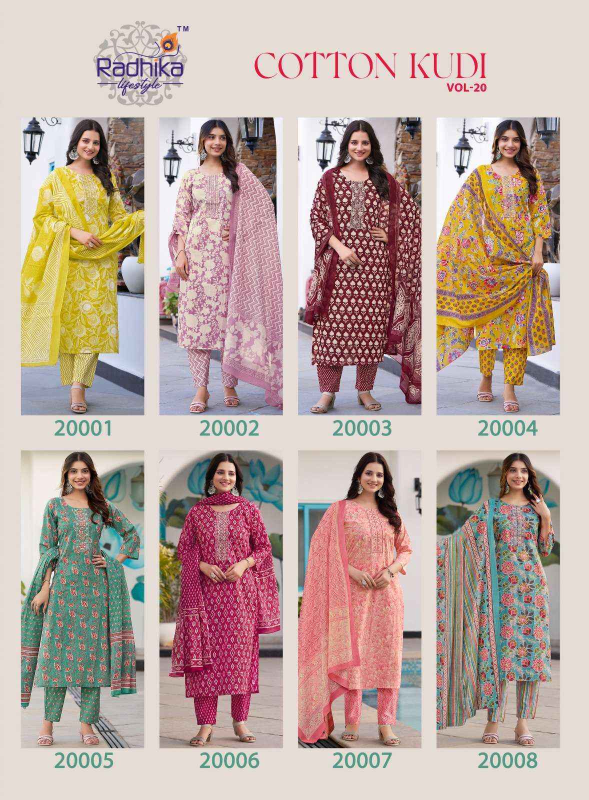 Radhika Lifestyle Cotton Kudi Vol 20 Cotton Kurti Combo 8 pcs Catalogue