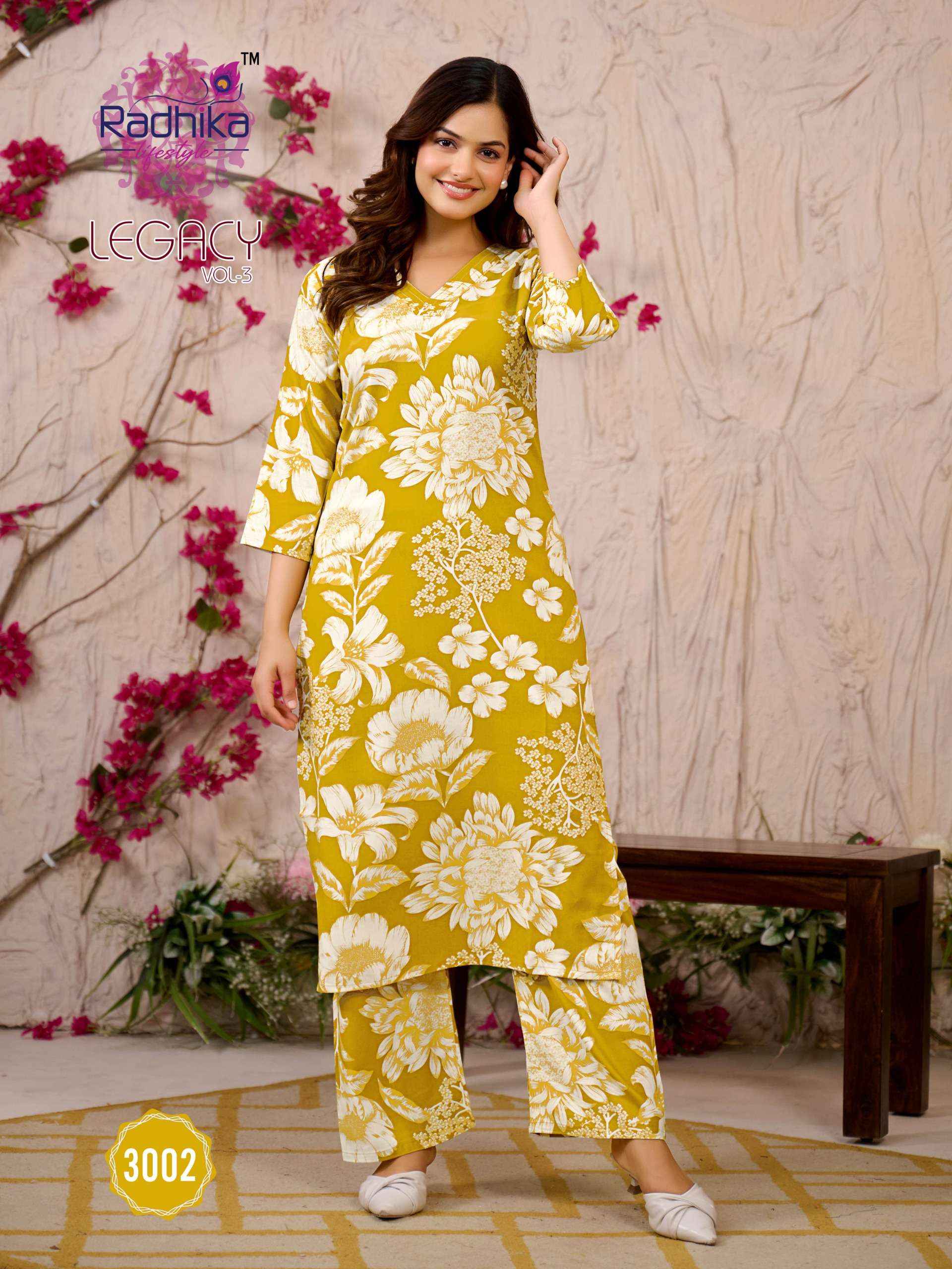 Radhika Lifestyle Legacy Vol 3 Rayon Kurti With Bottom 6 pcs Catalogue