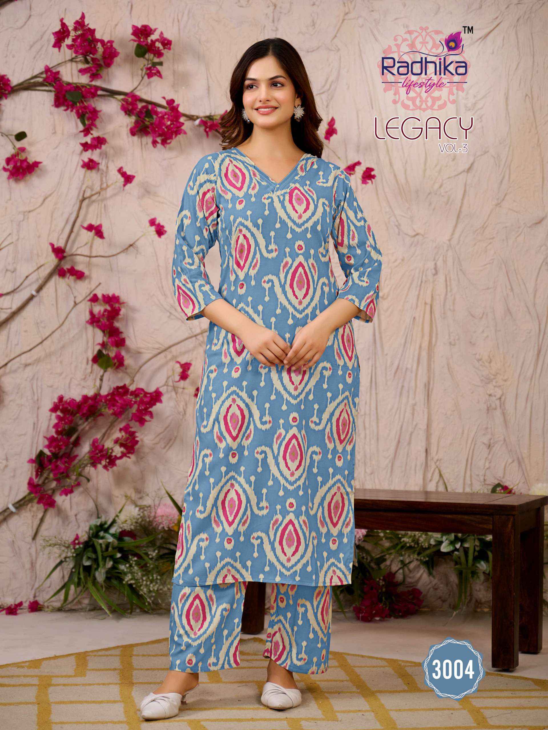 Radhika Lifestyle Legacy Vol 3 Rayon Kurti With Bottom 6 pcs Catalogue