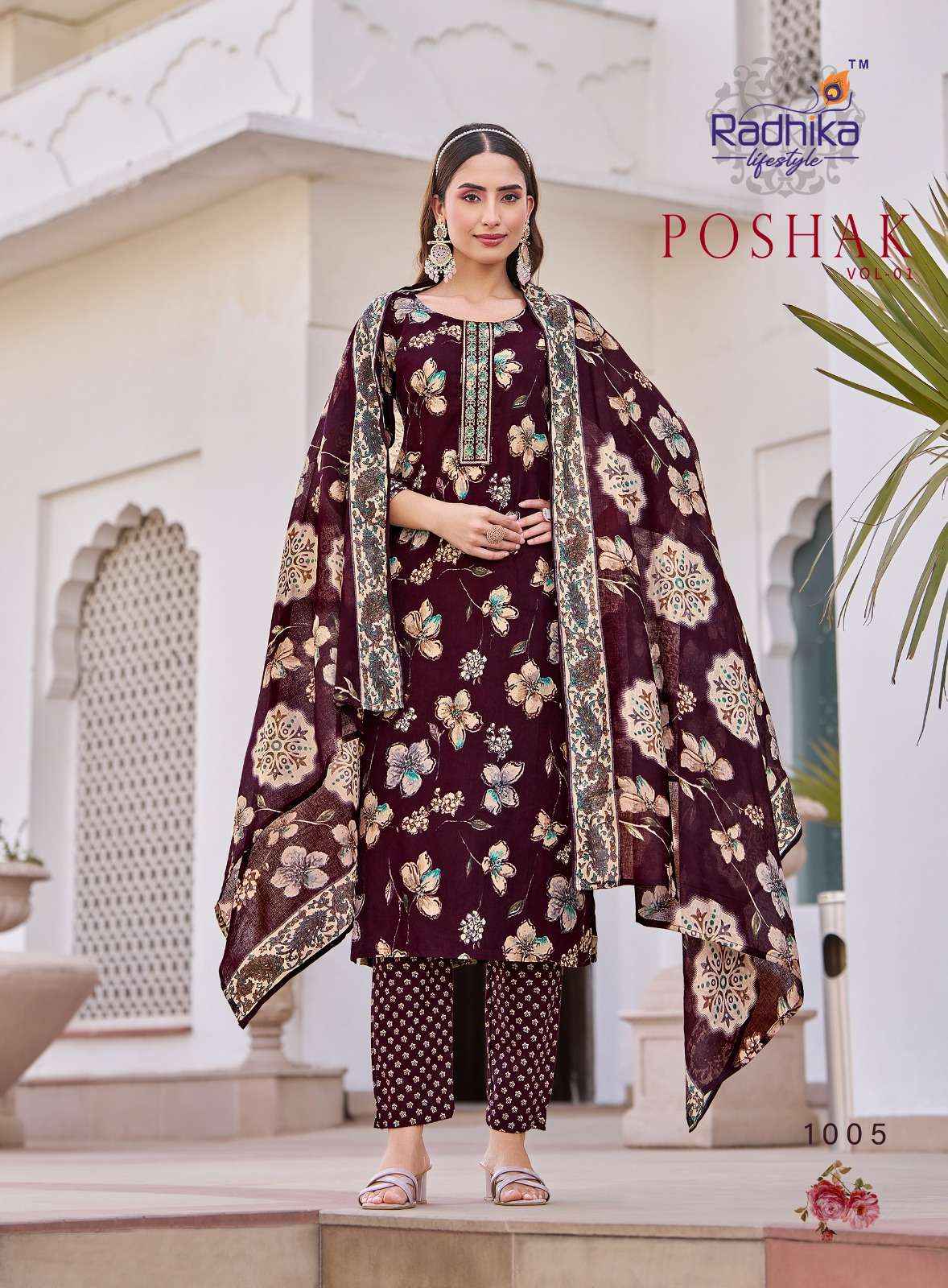 Radhika Lifestyle Poshak Vol 1 Cotton Kurti Combo 8 pcs Catalogue