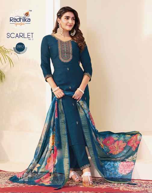 Radhika Lifestyle Scarlet Vol 2 Vertican Silk Kurti Combo 6 Pc Catalog