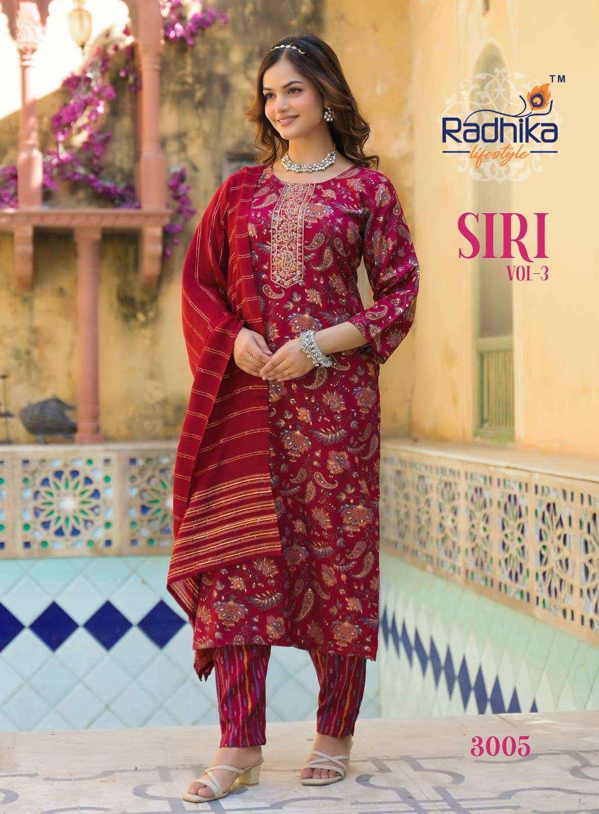 Radhika Lifestyle Siri Vol 3 Rayon Kurti Combo 8 pcs Catalogue