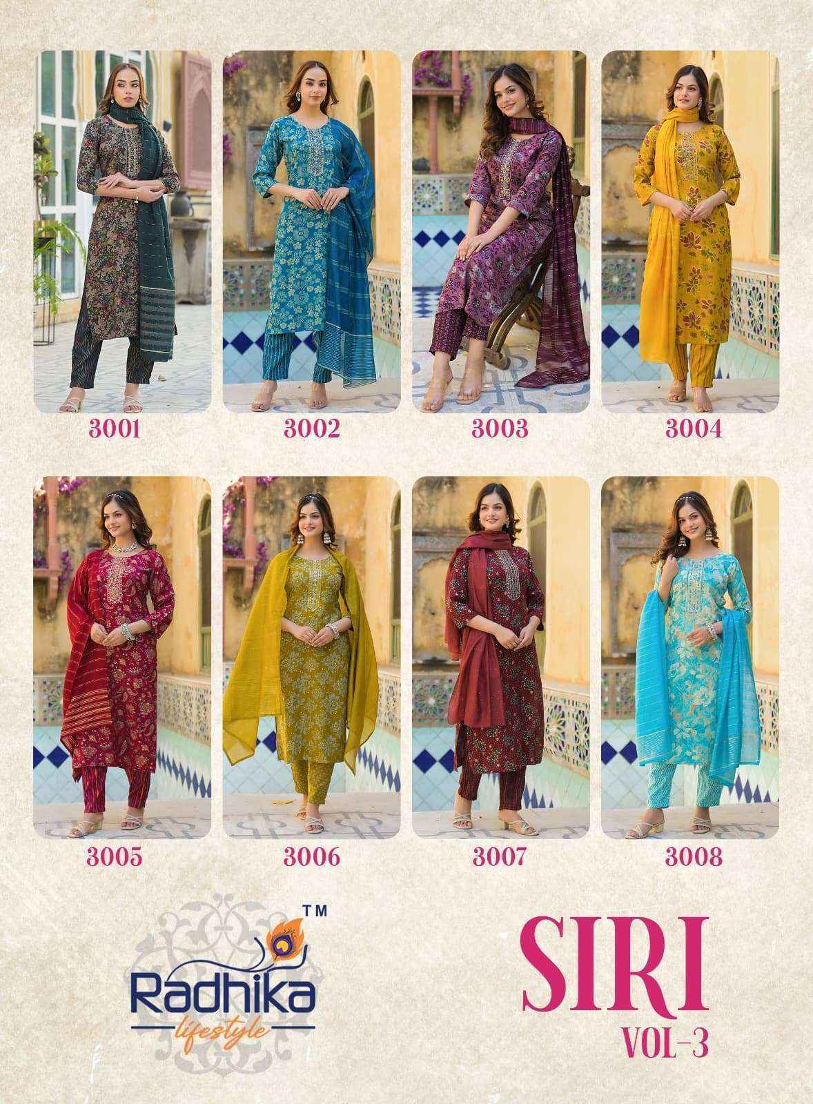 Radhika Lifestyle Siri Vol 3 Rayon Kurti Combo 8 pcs Catalogue