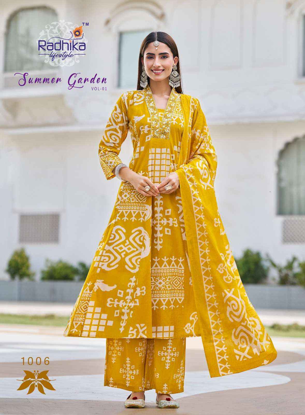 Radhika Lifestyle Summer Garden Vol 1 Cotton Kurti Combo 8 pcs Catalogue