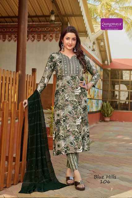 Rangmaya Blue Hills Rayon Kurti Combo 8 pcs Catalogue