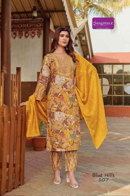Rangmaya Blue Hills Rayon Kurti Combo 8 pcs Catalogue