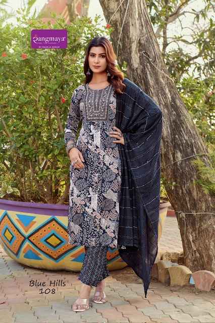Rangmaya Blue Hills Rayon Kurti Combo 8 pcs Catalogue